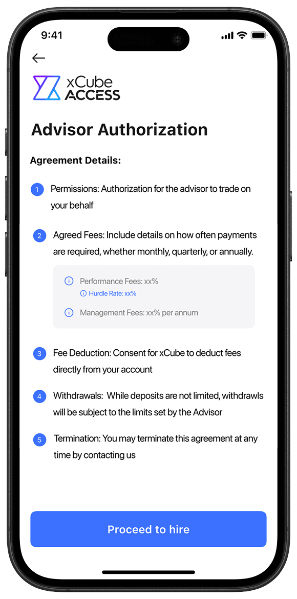 Authorize the advisor